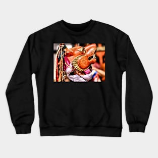 Masked Monk Closeup, Tashiling Festival, Eastern Himalaya, Central Bhutan Crewneck Sweatshirt